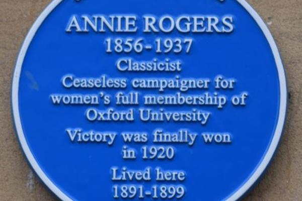 Blue Plaque Annie Rogers 